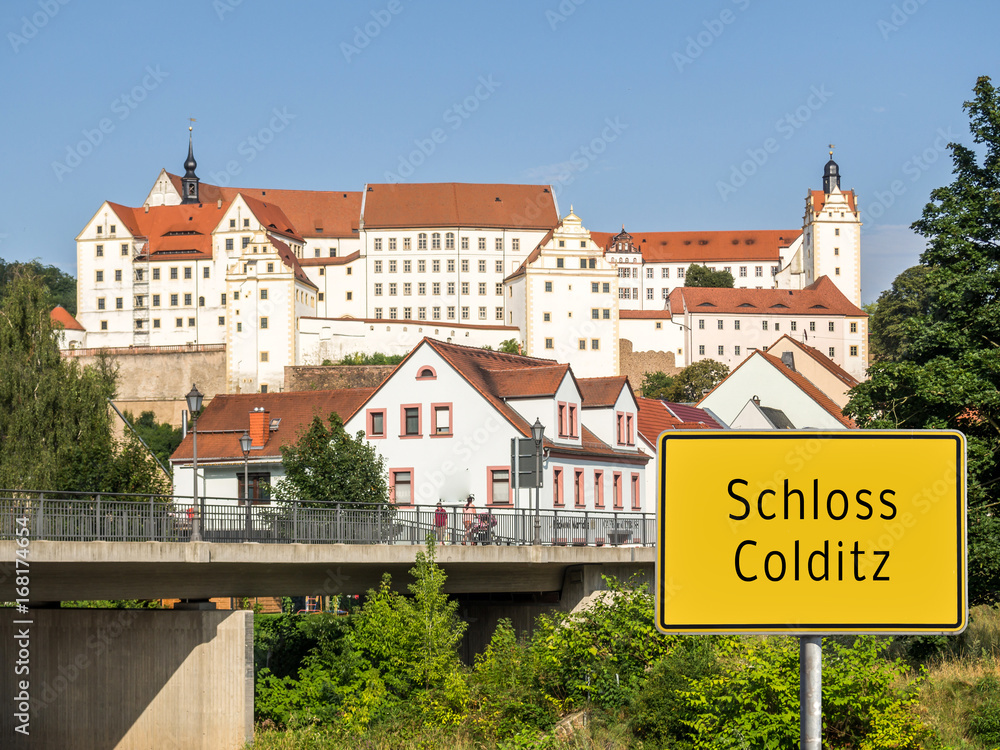 Ortstafel Schloss Colditz