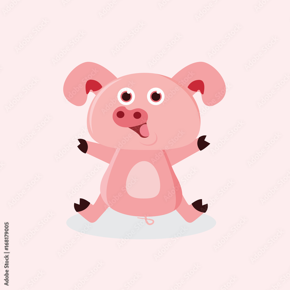 Fototapeta premium cute pig for kids design and toy