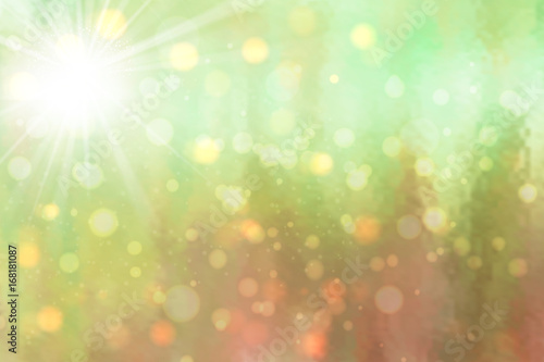 Abstract vector of backlight reflector and glitter bokeh lights background.