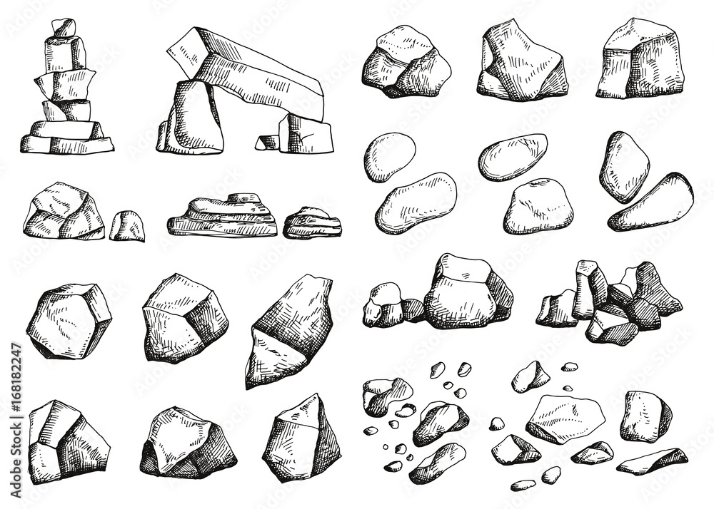 How to Draw Stones With Pen  Pen and Ink Drawings by Rahul Jain