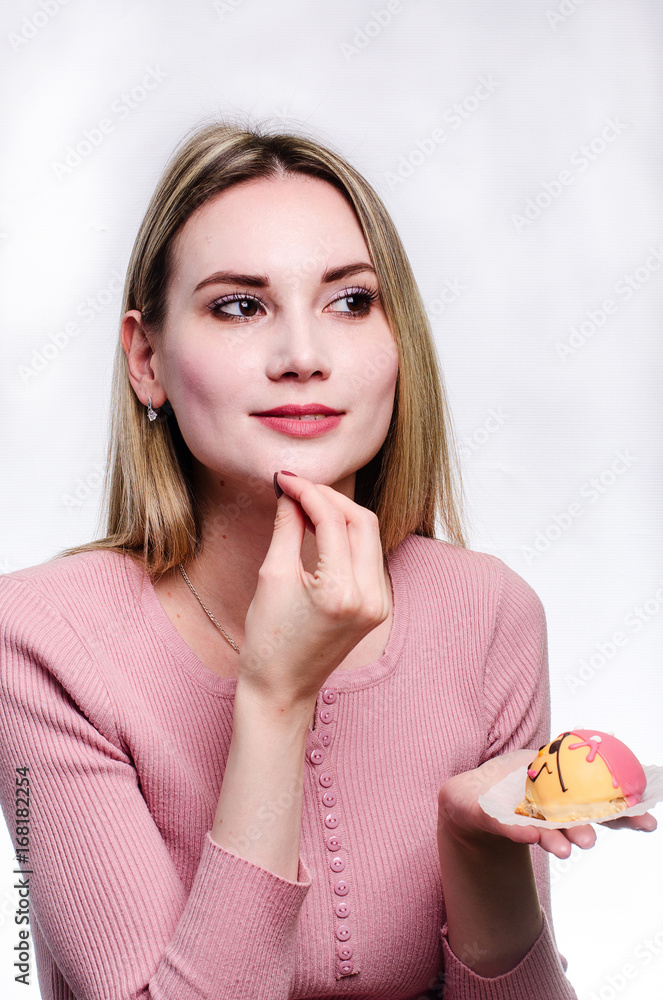 beautiful girl with cake beautiful girl with cake