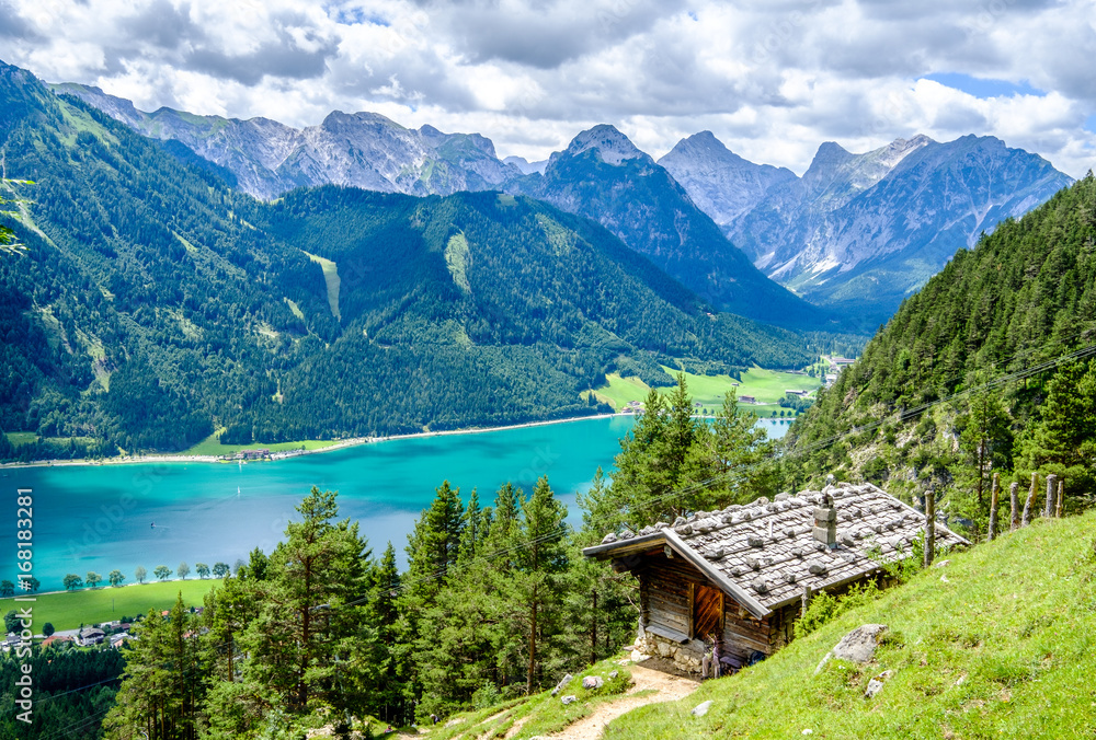 achensee lake in austria - obrazy, fototapety, plakaty 