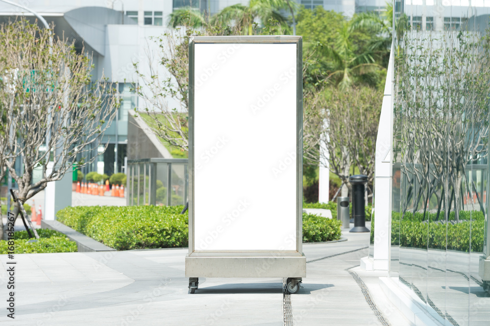 Large blank billboard on a street wall, banners with room to add your own text Large blank billboard on a street wall, banners with room to add your own text