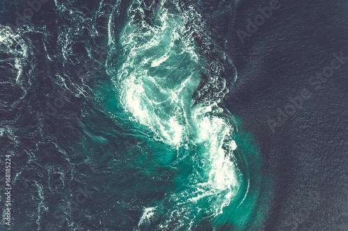 Natural phenomenon of whirlpool. Saltstraumen in motion. B y Letowa.