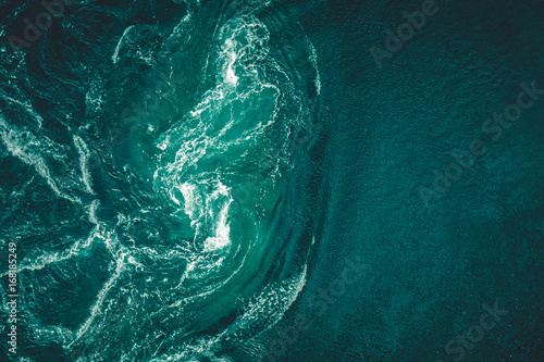 Whirlpools of the maelstrom of Saltstraumen, Nordland, Norway. B y Letowa.