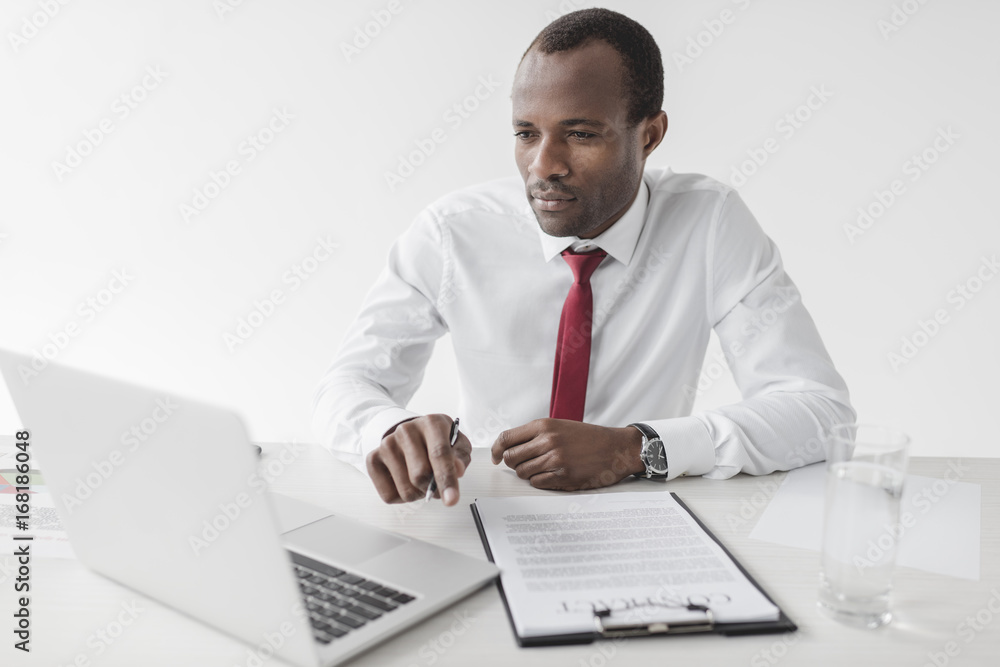 african american businessman at workplace african american businessman at workplace
