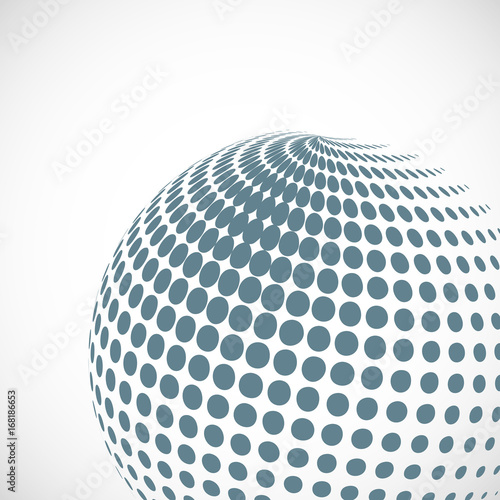 Vector halftone sphere design element
