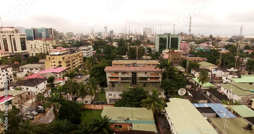 Fotografie Aerial view over Lagos, Nigeria