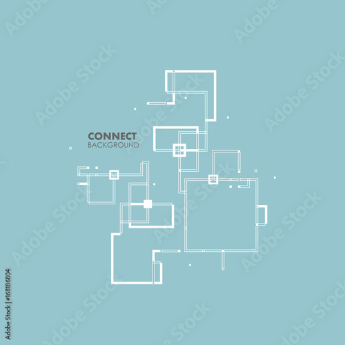 Abstract architectural plan with simple elements. Vector modern background