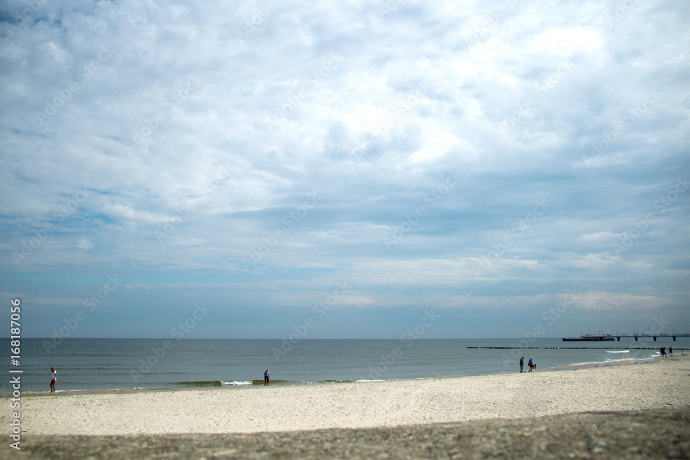 Beach, blue sky, sea and sand