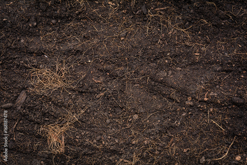 black soil texture and background