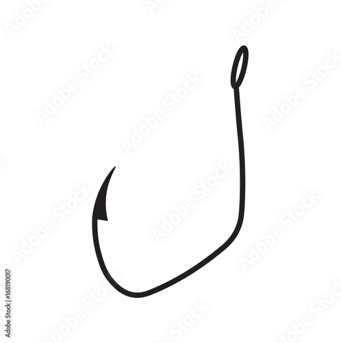 fish hook icon- vector illustration