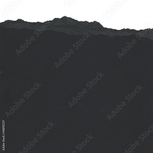 dark grey paper torn
