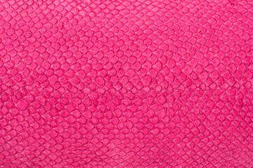 Exotic pink  leather texture background surface. Closeup
