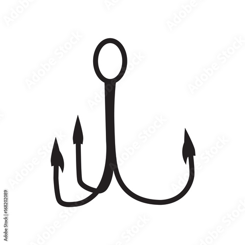 fish hook icon- vector illustration