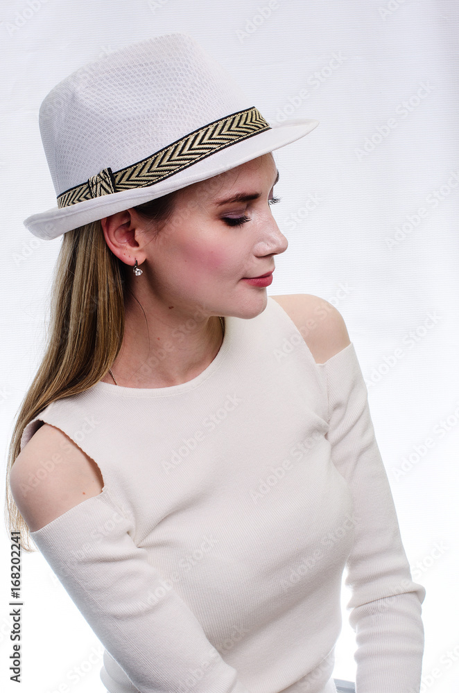 beautiful girl in hat