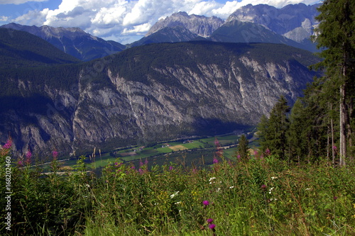 Beautiful summer scenery of the Otztal Alps - Haimingerberg  district of Imst  Tyrol  Austria
