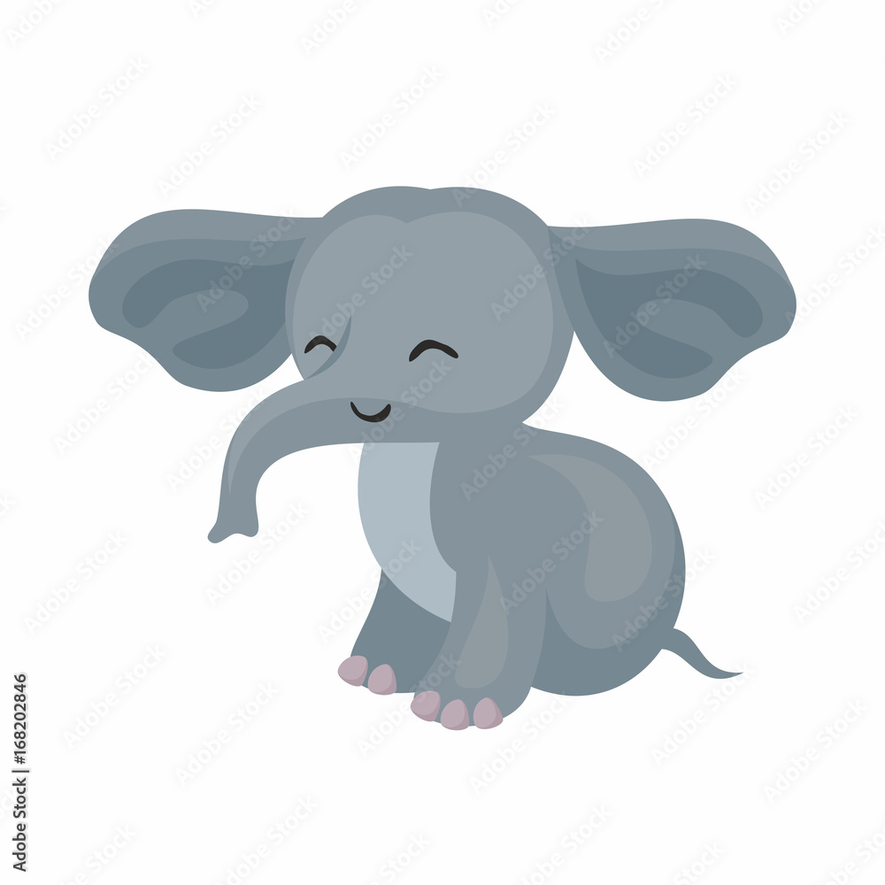 The image of cute African animal in cartoon style. Vector illustration The image of cute African animal in cartoon style. Vector illustration