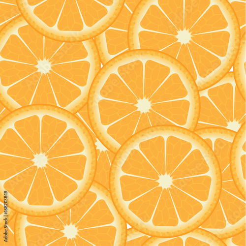 Seamless pattern with oranges