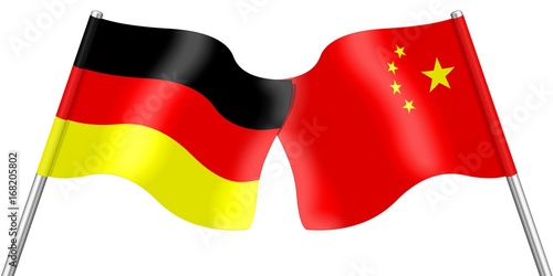 Flags. Germany and China