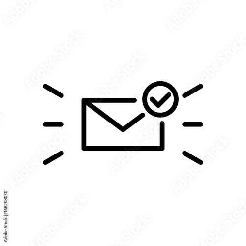 Premium mail icon or logo in line style