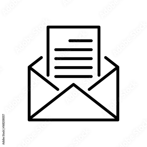 Premium mail icon or logo in line style