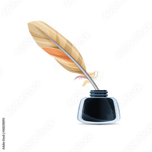 Feather and inkwell