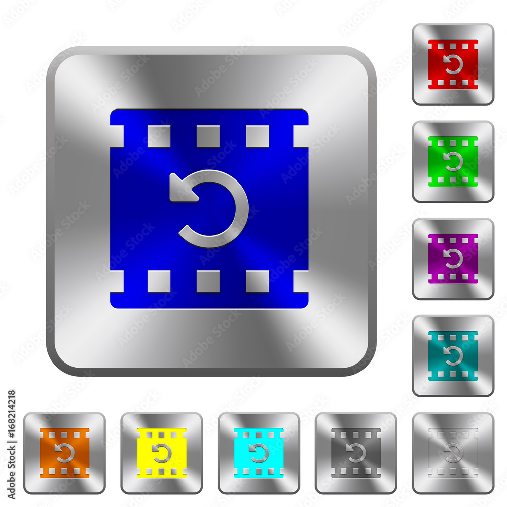 Undo movie changes rounded square steel buttons Undo movie changes rounded square steel buttons