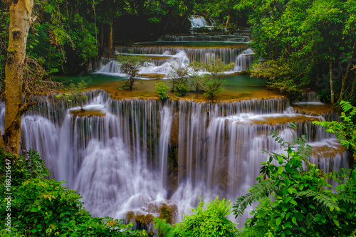 Huai Mae Kamin Waterfall in Kanchanaburi,Thailand