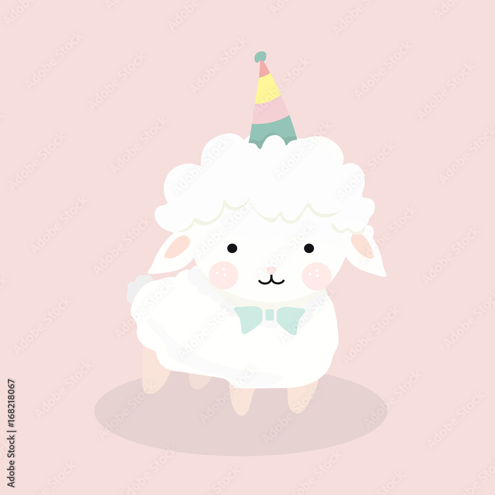 Cute sheep in flat style.
Cute sheep in flat style.