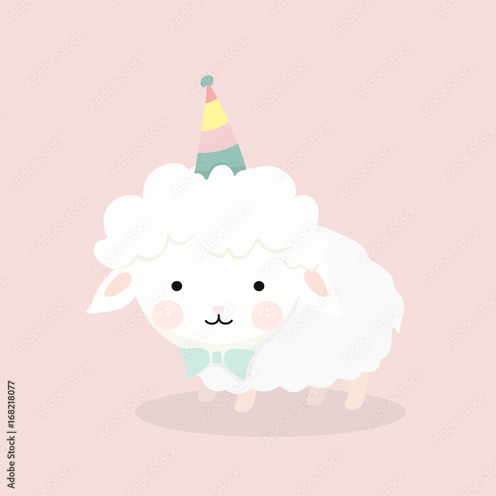Cute sheep in flat style.
Cute sheep in flat style.