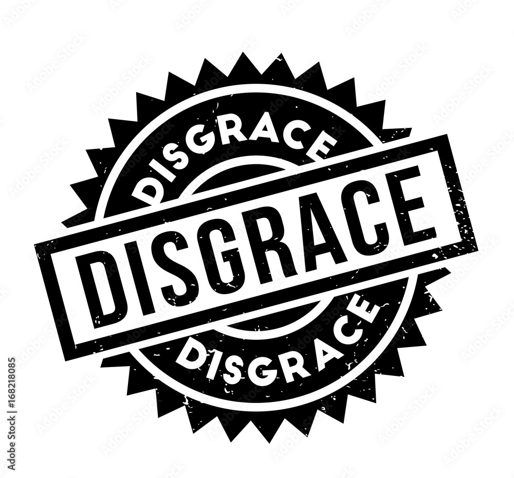 Disgrace rubber stamp. Grunge design with dust scratches. Effects can be easily removed for a clean, crisp look. Color is easily changed. Disgrace rubber stamp. Grunge design with dust scratches. Effects can be easily removed for a clean, crisp look. Color is easily changed.