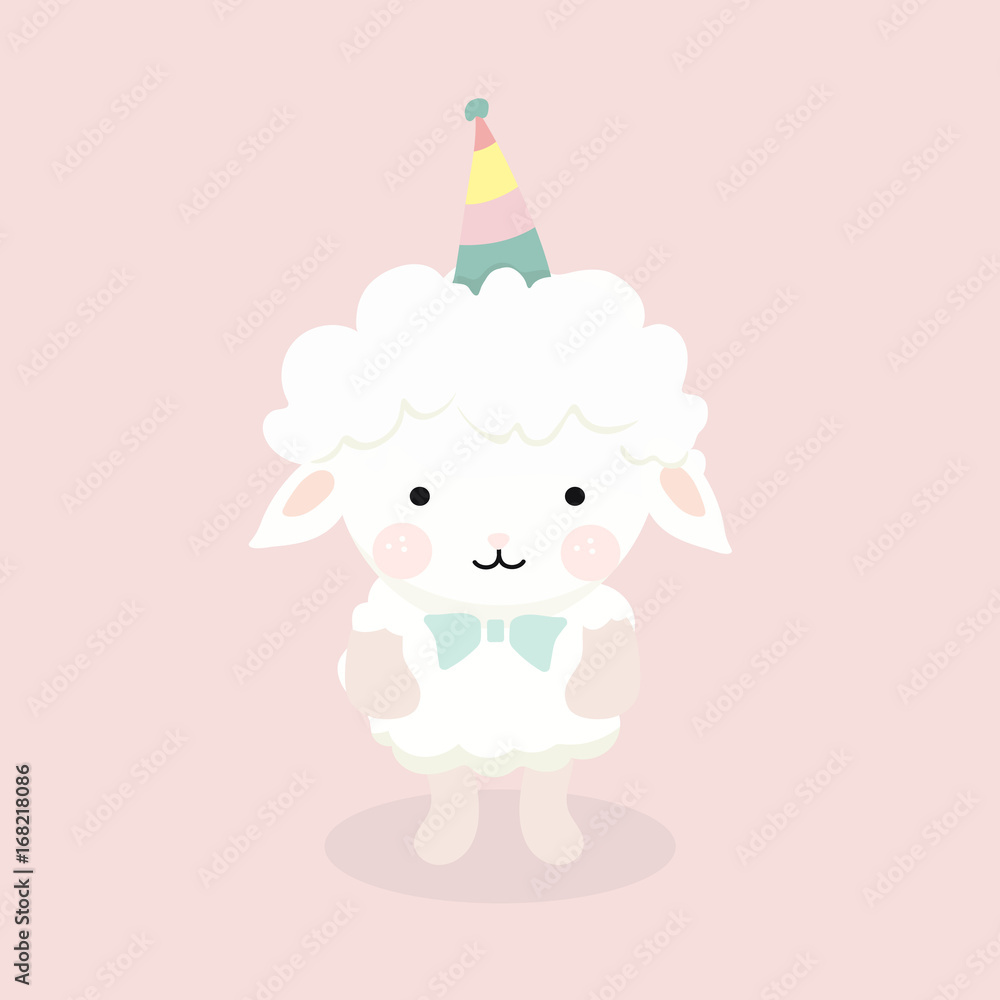 Cute sheep in flat style.
Cute sheep in flat style.