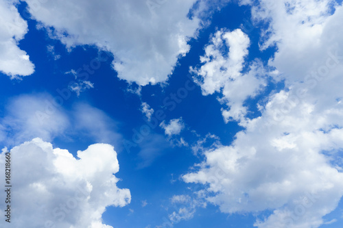 beauty clear blue sky with cloud for background