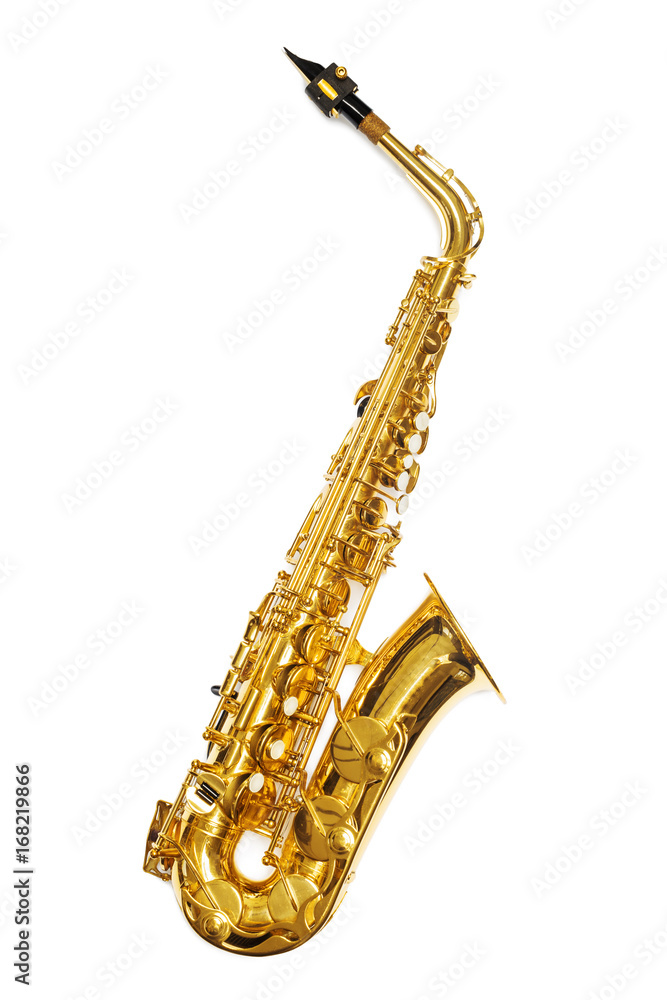 Naklejka premium Saxophone Jazz instrument isolated