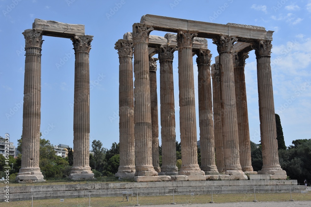 Ancient Temple of Olympian Zeus in Athens