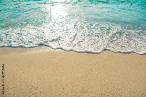 beautiful wave of ocean on the beach