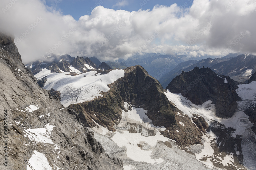The alps with glacier near Mount Titlis, Engelberg, Switzerland