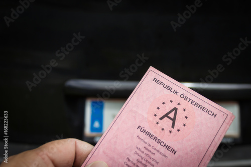 an old driver license from Austria photo