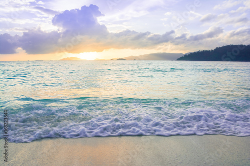 Beautiful sunset at the beach  seascape