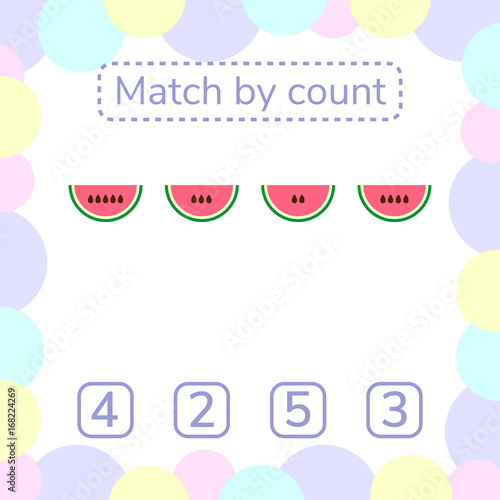 vector illustration. counting game for preschool children. mathe
