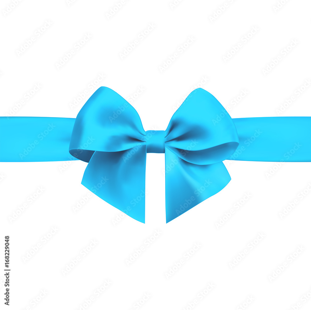 Bow with ribbon isolated on white background.