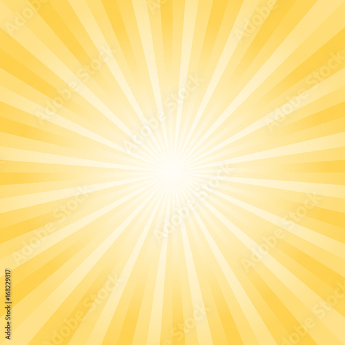 Abstract bright soft Yellow rays background. Vector 