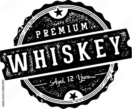 Premium Vintage Whiskey Stamp