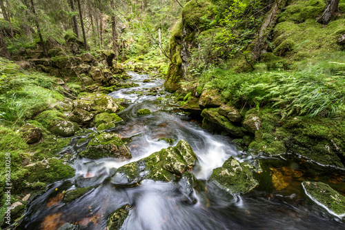 Water flow in a stream  long exposure