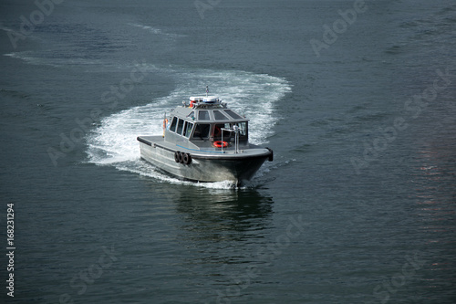 Backdrop motor boat sea white traces concept freedom journey 