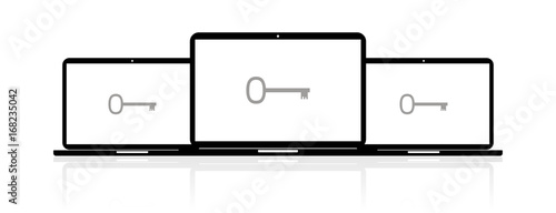 Laptop Banner - Schlüssel Geheimnis