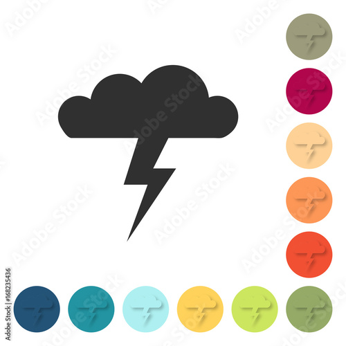 Farbige Buttons - Gewitterwolke