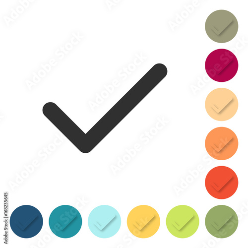 Farbige Buttons - Haken