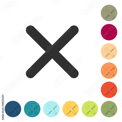 Farbige Buttons - Kreuz